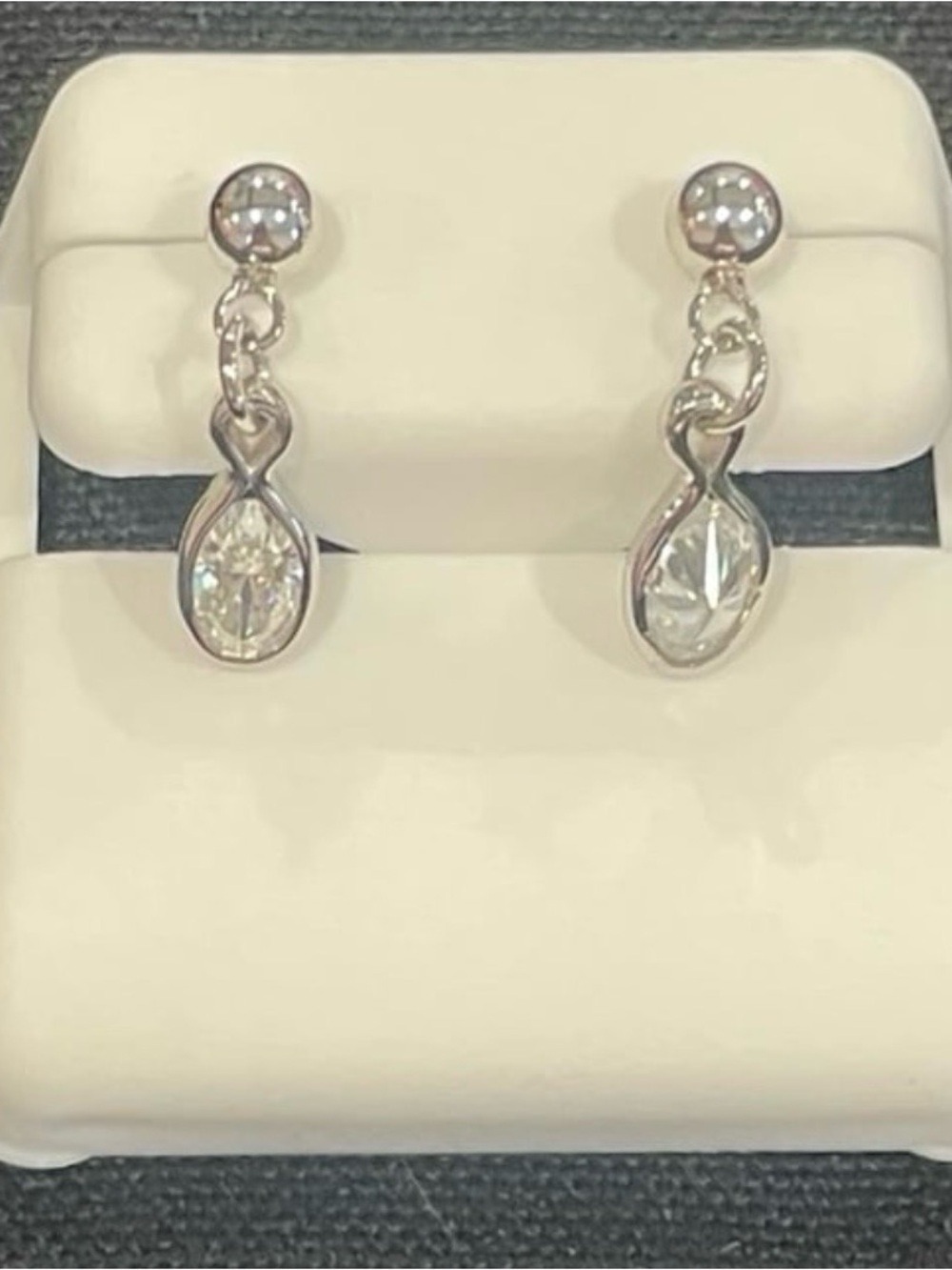925 silver 1.00ctw Moissanite push back dangle earrings